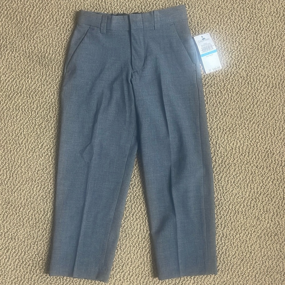 Calvin Klein - Flat front - Stretch- Slim fit size 5 pants. Gray. New!